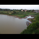 Typische Boote auf dem Mekong und seinen Nebenflüssen